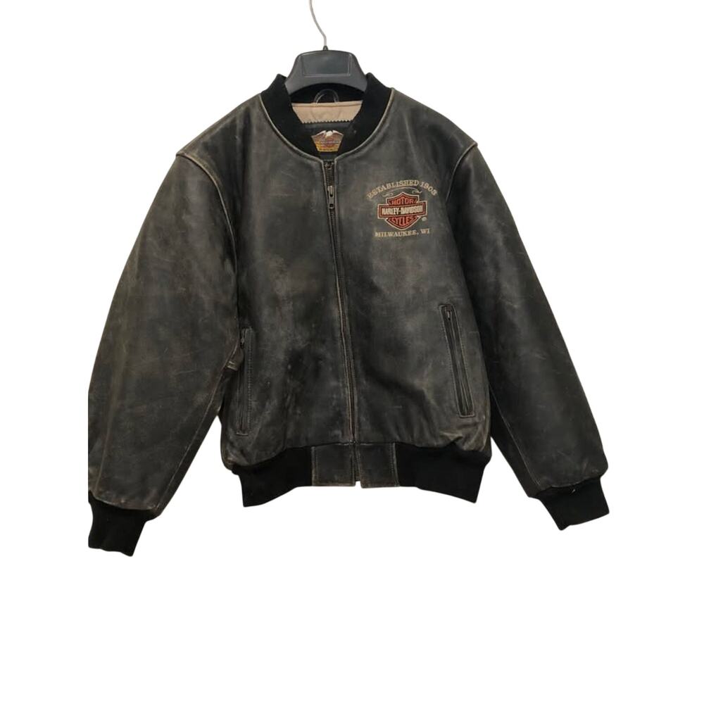 Women's Harley Davidson Archer Leather Bomber Jacket
